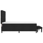 vidaXL Lit à ressorts avec matelas Noir 160 x 200 cm tissu