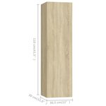 vidaXL Ensemble de meubles TV 3 Pièces Chêne sonoma Bois d'ingénierie