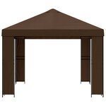vidaXL Pavillon 4 × 3 m Marron Polyester et Acier 190 gsm