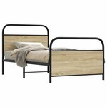 vidaXL Cadre de lit sans matelas 90x190cm chêne sonoma bois ingénierie