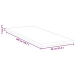 vidaXL Coussins de Matelas Blanc 90 x 200 cm