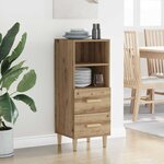 vidaXL Buffet chêne artisanal 34 x 34 5 x 90 cm Bois d'ingénierie