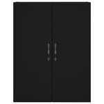 vidaXL Buffet haut Noir 69 5x34x180 cm Bois d'ingénierie