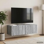 vidaXL Meuble TV mural 98 x 41 x 30 cm Sonoma gris Bois d'ingénierie