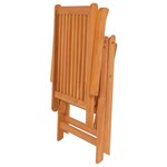 vidaXL Chaise de jardin avec coussins taupe Bois de teck massif