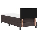 vidaXL Lit à ressorts avec matelas Marron foncé 80 x 200 cm tissu