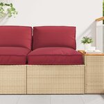 vidaXL Set de coussins de palette 2 Pièces Crème Tissu Oxford