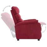 vidaXL Fauteuil inclinable électrique Rouge bordeaux Tissu