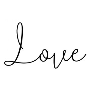 Tampon  Love - 37X63 mm -Bois