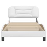 vidaXL Cadre de lit sans matelas blanc 100x200 cm similicuir