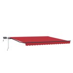 vidaXL Auvent Rétractable Rouge 450 × 350 cm tissu