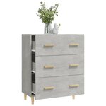 vidaXL Buffet Gris béton 70x34x90 cm Bois d'ingénierie