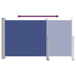 vidaXL Auvent latéral rétractable de patio 140 x 300 cm Bleu