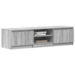 vidaXL Meuble TV Sonoma gris 140x40x35 5 cm Bois d'ingénierie