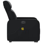 vidaXL Fauteuil inclinable de massage électrique noir similicuir