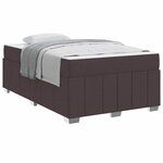 vidaXL Cadre de lit avec matelas Marron foncé 120 x 200 cm tissu