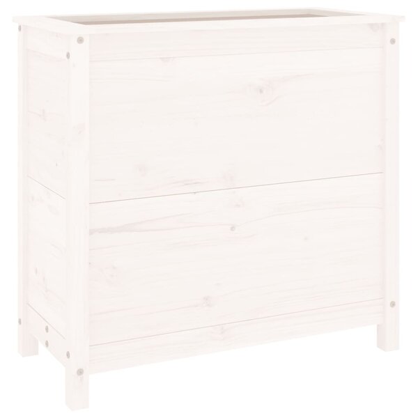 vidaXL Jardinière blanc 82 5x40x78 cm bois massif de pin