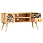 vidaXL Meuble TV 100x30x45 cm bois massif de manguier