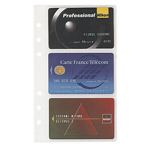 Recharge accessoire Exatime Pochettes porte-cartes 4+1 avec ZIP EXACOMPTA