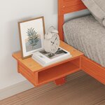 vidaXL Cadre de lit avec tables de chevet avec tête de lit Marron cire