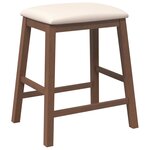 vidaXL chaises de bar avec coussins 2 Pièces marron bois massif d'hévéa