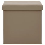 vidaXL Tabourets de rangement pliables lot de 2 cappuccino PVC