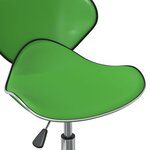 vidaXL Chaises pivotantes à manger lot de 4 vert similicuir