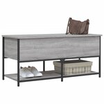 vidaXL Banc de rangement sonoma gris 100x42 5x47 cm bois d'ingénierie