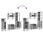 vidaXL Ensemble de meubles de salle de bain 4 Pièces Sonoma gris