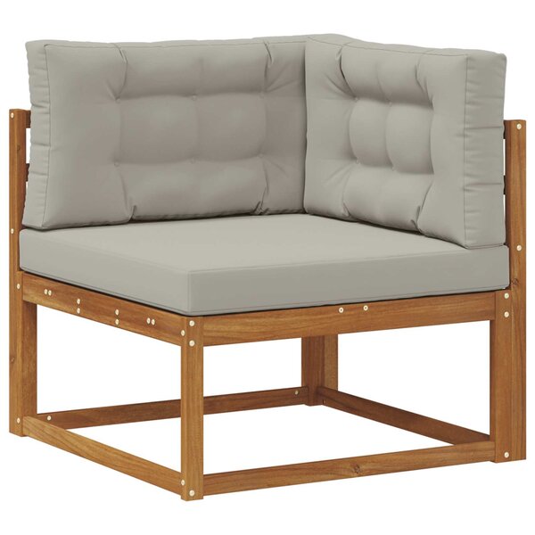 vidaXL Canapé d'angle extérieur Bois d'Acacia Massif Naturel