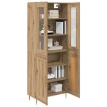 vidaXL Haut Armoire 2 Pièces Chêne artisanal Bois d'ingénierie