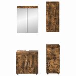 vidaXL Ensemble de mobilier de salle de bain TULUM Chêne fumé