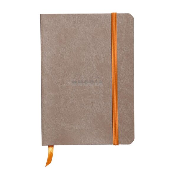 RHODIARAMA Carnet Souple Taupe - A6 10 5 x 14 8 cm - Ligné - 144 pages CLAIREFONTAINE