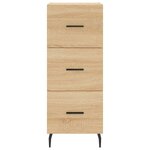 vidaXL Buffet haut Chêne sonoma 34 5x34x180 cm Bois d'ingénierie