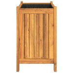 vidaXL Jardinière avec doublure 54x31x50 cm bois massif d'acacia
