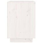 vidaXL Table de chevet Blanc 40x35x50 cm Bois de pin solide