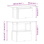 vidaXL Table de jardin 100x50x75 cm bois massif de douglas