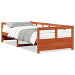 vidaXL Lit de jour sans matelas cire marron 80x200 cm bois pin massif