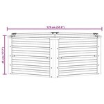 vidaXL Lit surélevé de jardin 129x45 cm Acier galvanisé Argenté