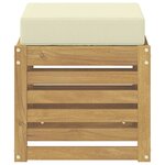vidaXL Banc de Jardin Blanc 43 x 43 x 45 cm Bois d'Acacia Massif