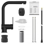 SCHÜTTE Mitigeur de cuisine avec bec extractible LONDON noir mat