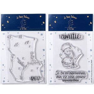 4 Tampons transparents Le Petit Prince Astéroïd et Renard