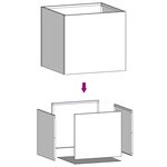 vidaXL Jardinières 2 Pièces argenté 42x40x39 cm acier inoxydable