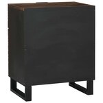 vidaXL Cabinet de chevet Noyer 50 x 33 x 60 cm bois de manguier massif
