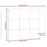 vidaXL Coussin de tête de lit marron 80 cm similicuir