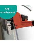 THIRARD - Verrou à bouton Apache pour porte d'entrée  cylindre 60mm  acier  3 clés  époxy blanc