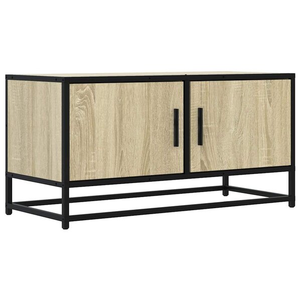 vidaXL Meuble TV chêne sonoma 80x34 5x40 cm bois d'ingénierie et métal