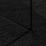 vidaXL Tapis HUARTE à poils courts doux et lavable noir Ø 100 cm