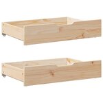 vidaXL Lit de jour avec gigogne et tiroirs sans matelas 80x200 cm