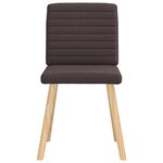 vidaXL Chaises à manger lot de 4 marron foncé tissu